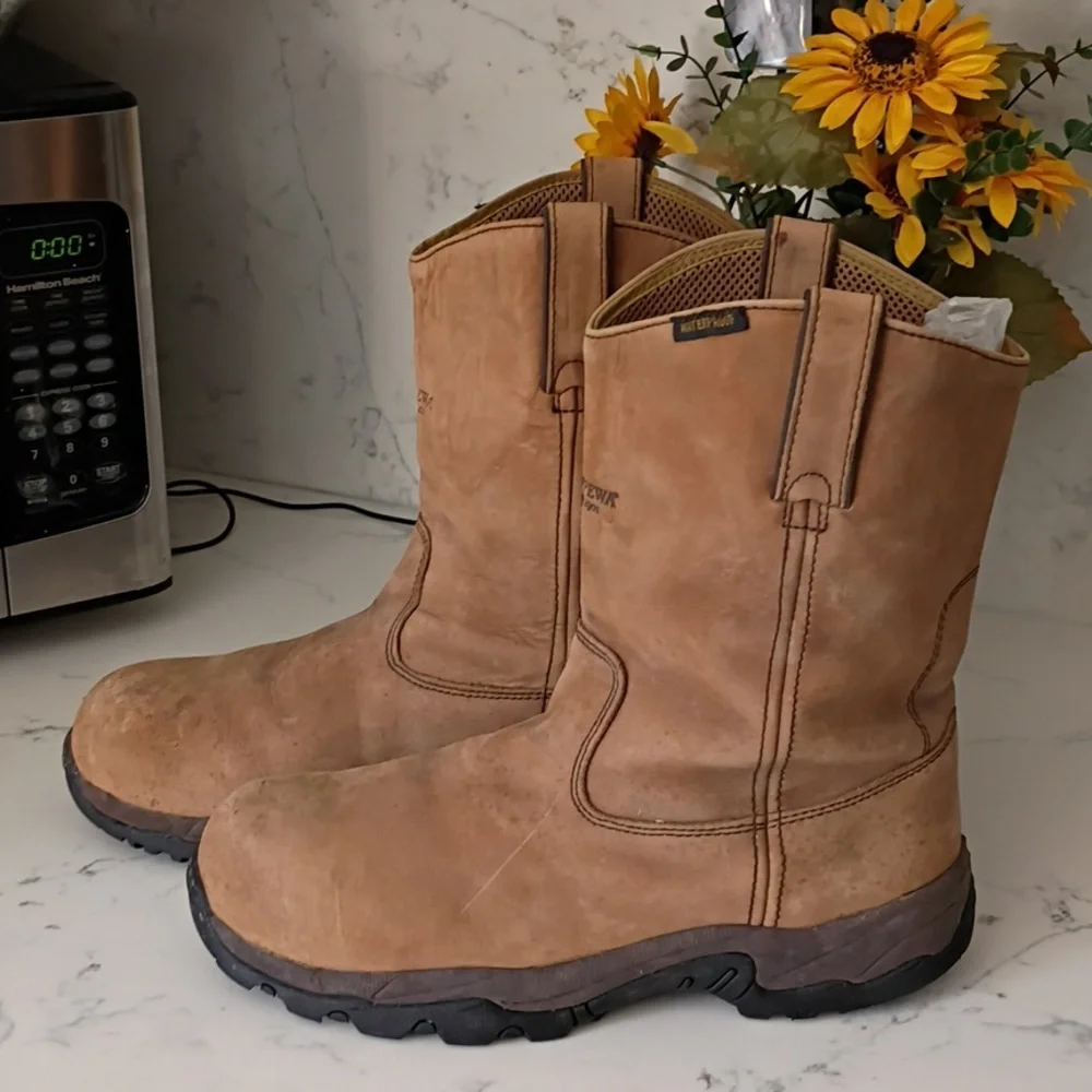 Chippewa Light Brown Leather Boots Waterproof